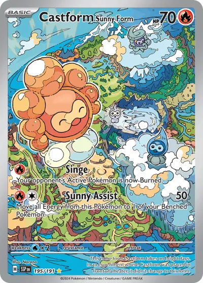 195 Castform Sunny Form Surging Sparks 2024 195 Castform Sunny Form Surging Sparks 2024