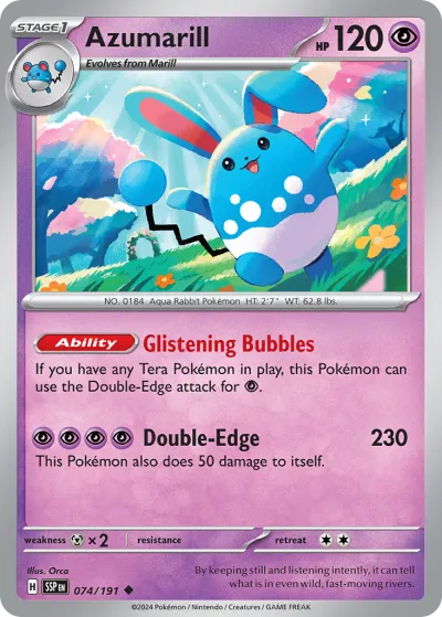 74 Azumarill Surging Sparks 2024 74 Azumarill Surging Sparks 2024