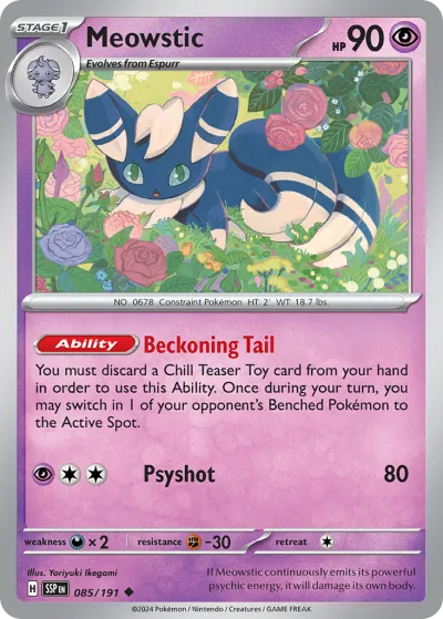85 Meowstic Surging Sparks 2024 85 Meowstic Surging Sparks 2024
