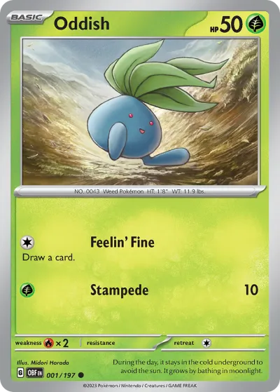 1 Oddish Obsidian Flames 2023
