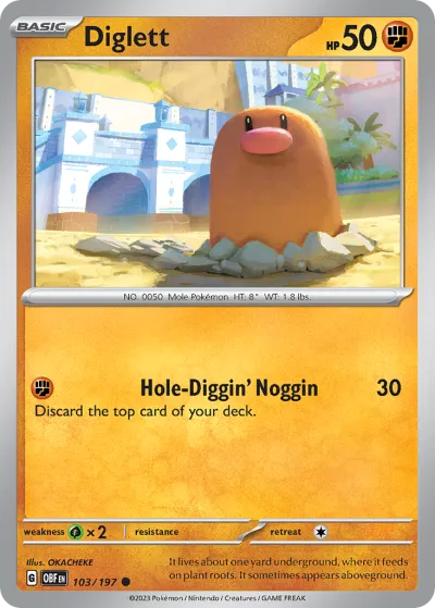 103 Diglett Obsidian Flames 2023 103 Diglett Obsidian Flames 2023
