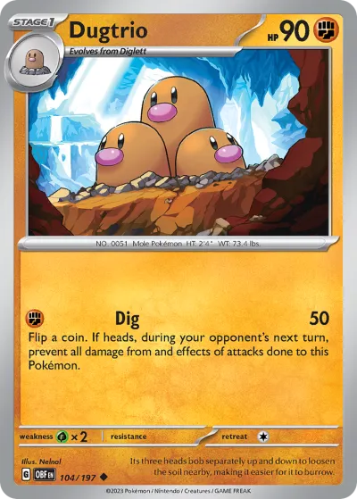 104 Dugtrio Obsidian Flames 2023 104 Dugtrio Obsidian Flames 2023