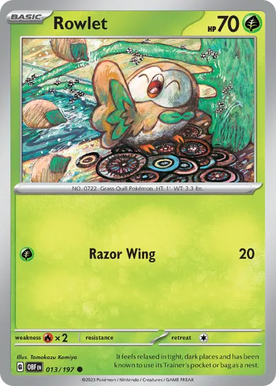 13 Rowlet Obsidian Flames 2023