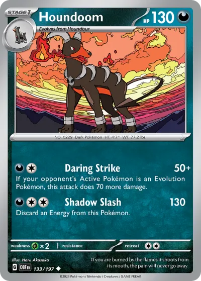 133 Houndoom Obsidian Flames 2023 133 Houndoom Obsidian Flames 2023