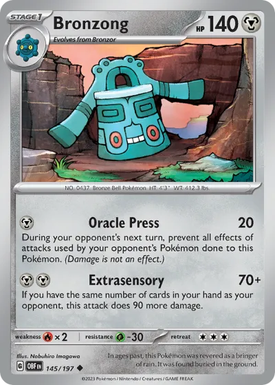 145 Bronzong Obsidian Flames 2023 145 Bronzong Obsidian Flames 2023