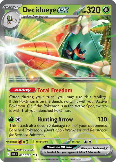 15 Decidueye ex Obsidian Flames 2023