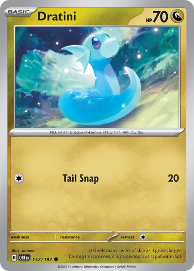157 Dratini Obsidian Flames 2023 157 Dratini Obsidian Flames 2023