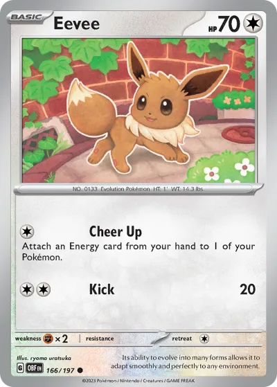 166 Eevee Obsidian Flames 2023 166 Eevee Obsidian Flames 2023