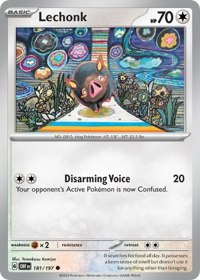 181 Lechonk Obsidian Flames 2023 181 Lechonk Obsidian Flames 2023