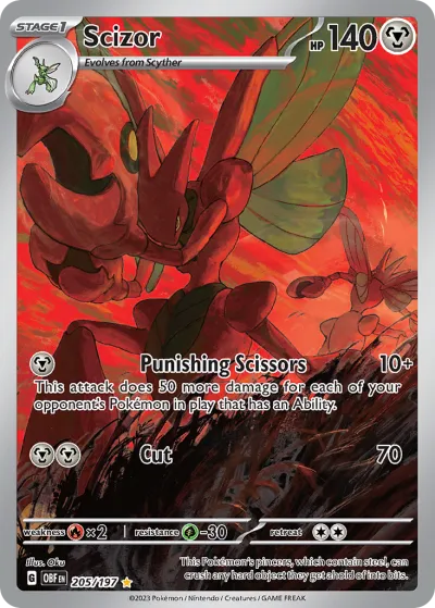 205 Scizor Obsidian Flames 2023 205 Scizor Obsidian Flames 2023
