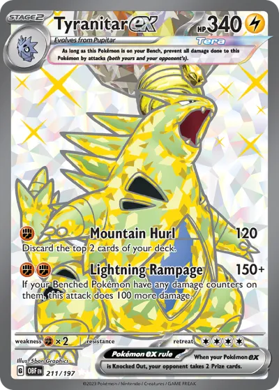 211 Tyranitar ex Obsidian Flames 2023 211 Tyranitar ex Obsidian Flames 2023