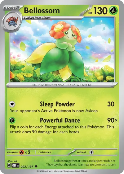 3 Bellossom Obsidian Flames 2023