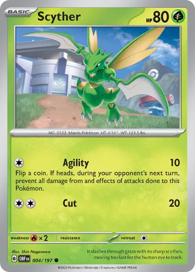 4 Scyther Obsidian Flames 2023