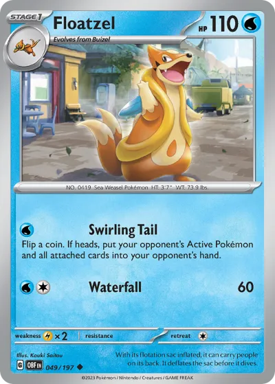 49 Floatzel Obsidian Flames 2023 49 Floatzel Obsidian Flames 2023