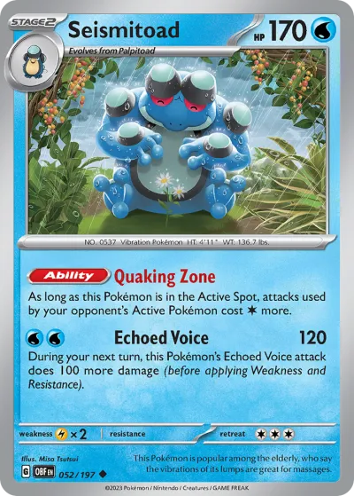 52 Seismitoad Obsidian Flames 2023 52 Seismitoad Obsidian Flames 2023