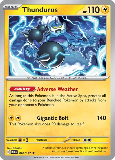 70 Thundurus Obsidian Flames 2023 70 Thundurus Obsidian Flames 2023