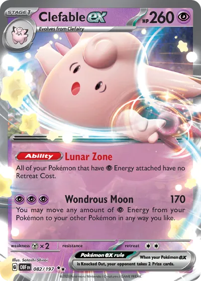 82 Clefable ex Obsidian Flames 2023 82 Clefable ex Obsidian Flames 2023