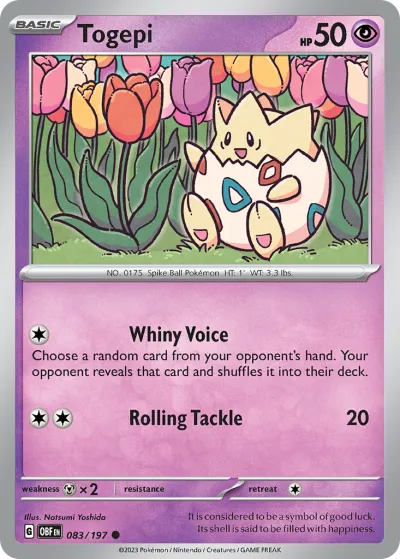 83 Togepi Obsidian Flames 2023 83 Togepi Obsidian Flames 2023