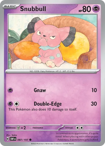 87 Snubbull Obsidian Flames 2023 87 Snubbull Obsidian Flames 2023