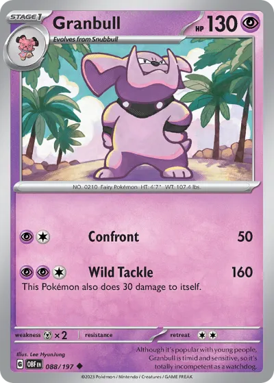 88 Granbull Obsidian Flames 2023 88 Granbull Obsidian Flames 2023