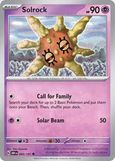 93 Solrock Obsidian Flames 2023 93 Solrock Obsidian Flames 2023