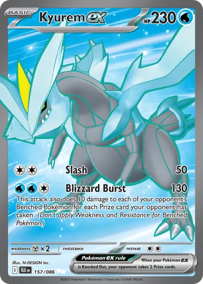 157 Kyurem ex Black Bolt 2025 157 Kyurem ex Black Bolt 2025