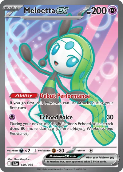 159 Meloetta ex Black Bolt 2025 159 Meloetta ex Black Bolt 2025