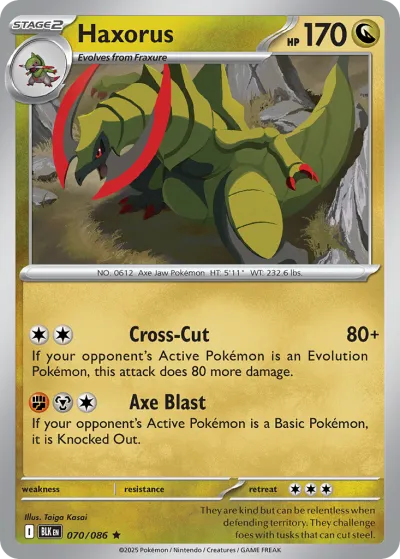 70 Haxorus Black Bolt 2025 70 Haxorus Black Bolt 2025