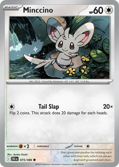 75 Minccino Black Bolt 2025 75 Minccino Black Bolt 2025