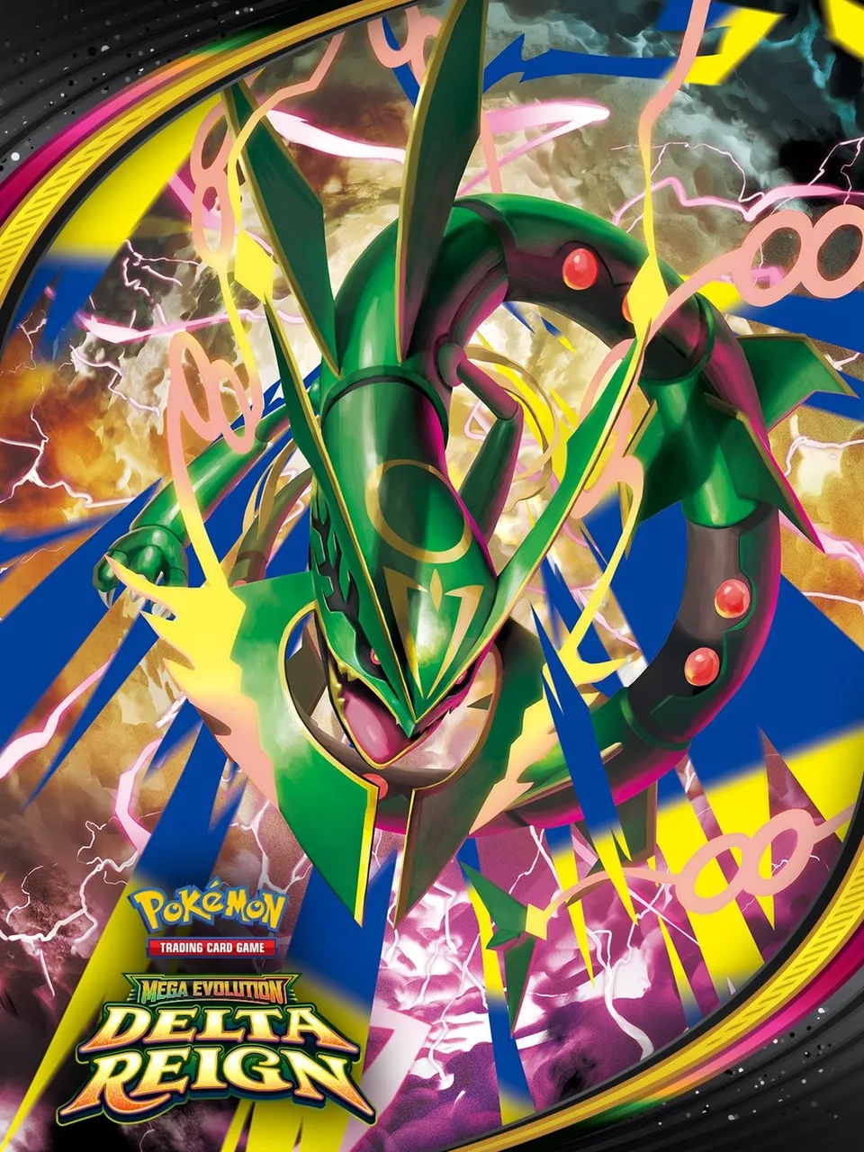 Mega-Rayquaza — ilustración oficial de Dominio Delta